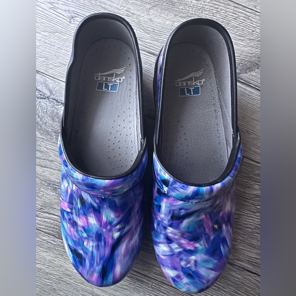 Dansko LT Professional Women's Clogs Size 41 (U.S. 10) Blue Crush Patent - Picture 3 of 5